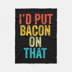 Bacon auf diesen lustigen Bacon-Liebhaber-BBQ-Smok Fleecedecke