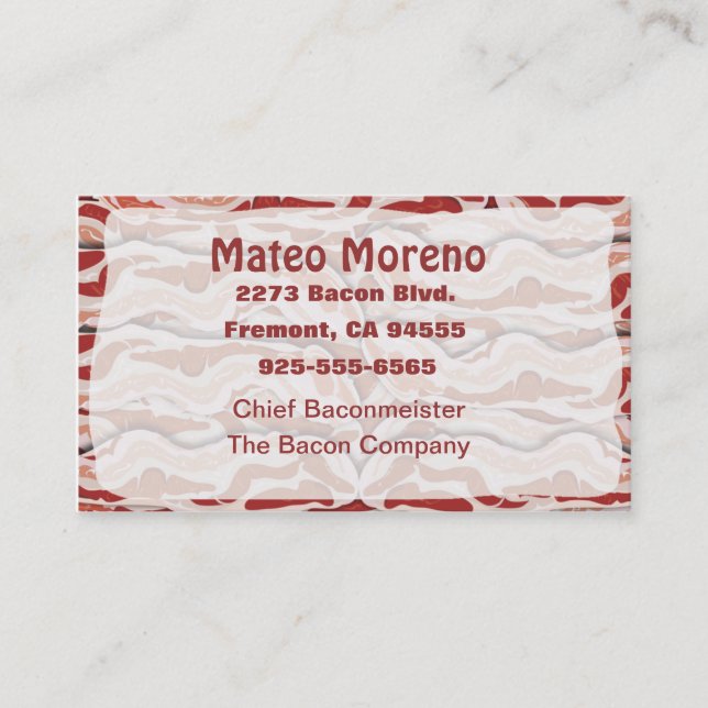 Bacon Business Card Visitenkarte (Vorderseite)