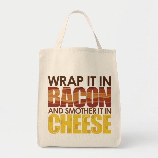 Bacon & Cheese, BITTE! Tragetasche (Vorne)