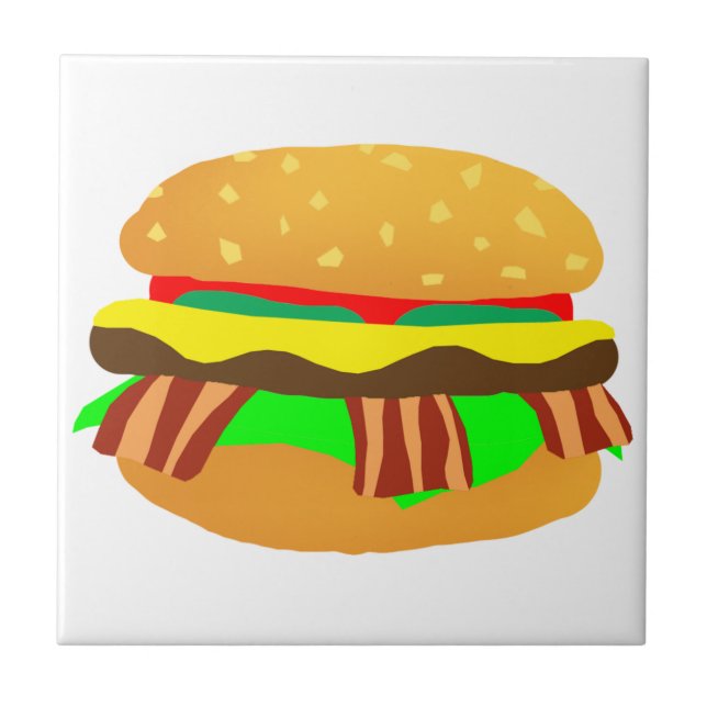 Bacon Cheeseburger Fliese (Vorderseite)