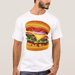 Bacon Cheeseburger mit Arbeiten T-Shirt