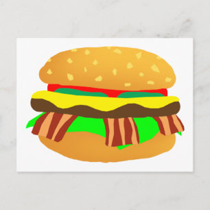 Bacon Cheeseburger Postkarte