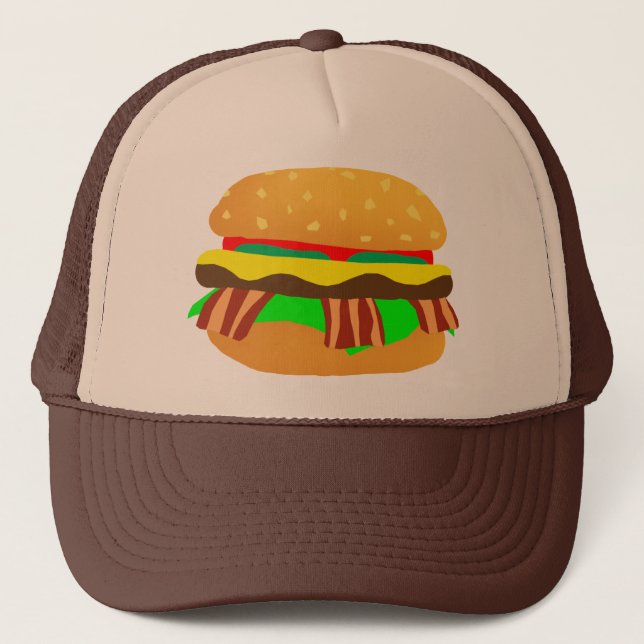 Bacon Cheeseburger Truckerkappe (Vorderseite)