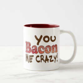 Bacon Crazy Zweifarbige Tasse