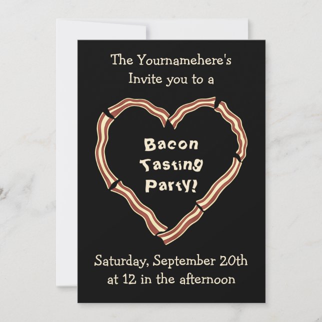 Bacon Degustation Party Einladung (Vorderseite)