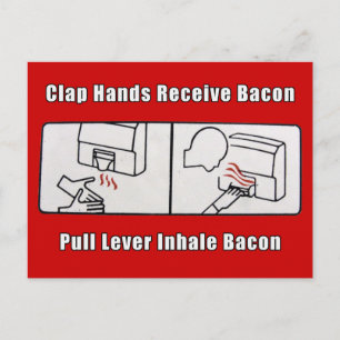 Bacon Dispenser Postkarte