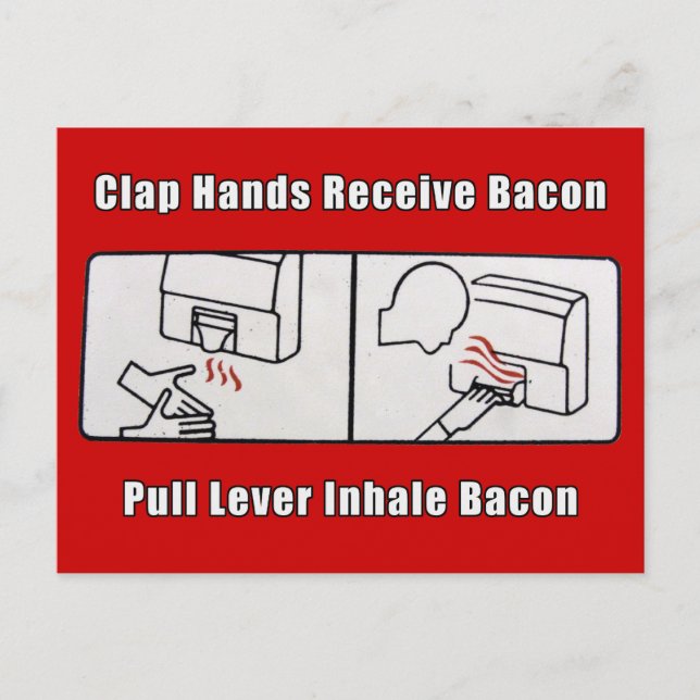 Bacon Dispenser Postkarte (Vorderseite)