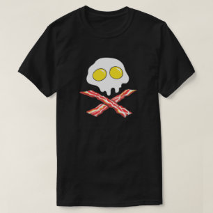 Bacon Egg Skull Crossbones Schweinefleisch Lover F T-Shirt