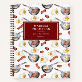Bacon & Eggs Frühstücksbuffet Rezept Notizbuch