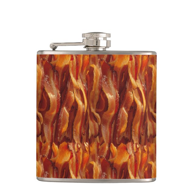 Bacon Field Lecker Muster Flachmann (Vorderseite)