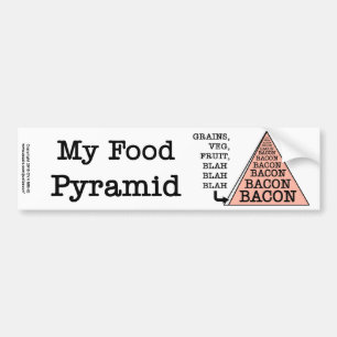 Bacon Food Pyramide Autoaufkleber