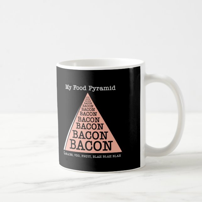 Bacon Food Pyramide Kaffeetasse (Rechts)
