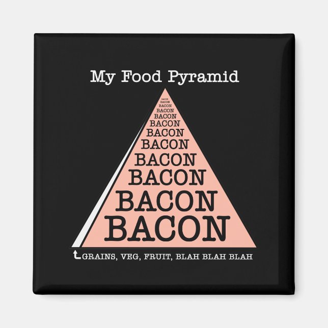Bacon Food Pyramide Magnet (Vorne)