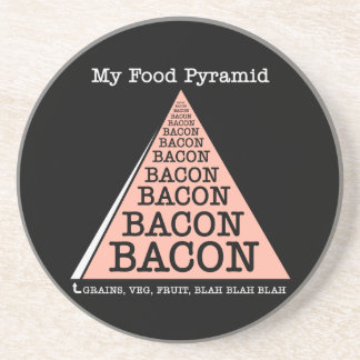 Bacon Food Pyramide Sandstein Untersetzer