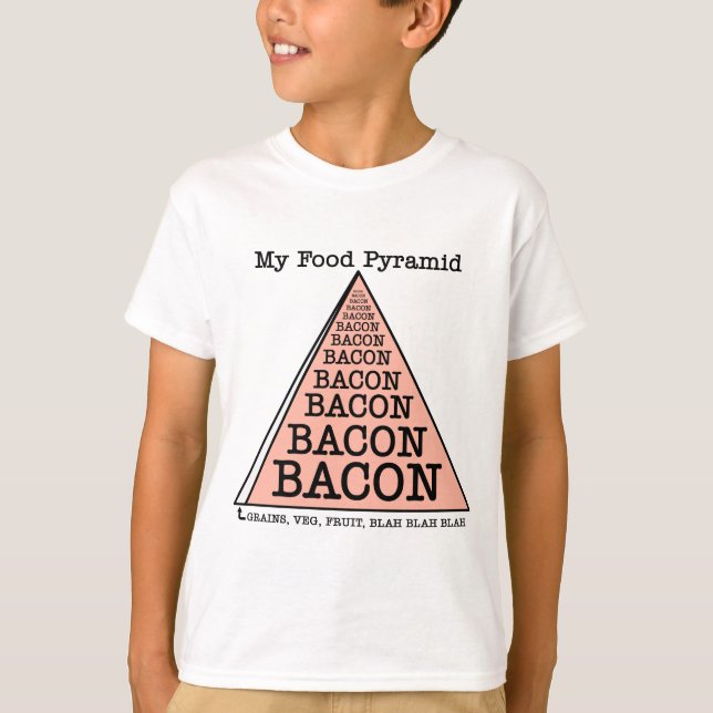 Bacon Food Pyramide T-Shirt (Vorderseite)