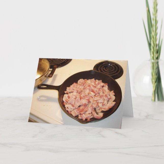 "Bacon for Haluski" Geburtskarte Karte (Vorderseite)