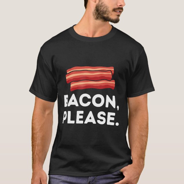 Bacon Funny Pig Schweinefleisch - Streifen Bacon H T-Shirt (Vorderseite)