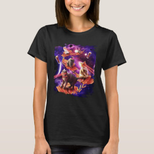 Bacon Galaxy Laser Cat Space Bacon Katzen T-Shirt