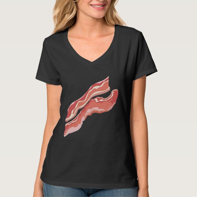 Bacon Halloween Breakfast Matching Couples Costume T-Shirt (Vorderseite)