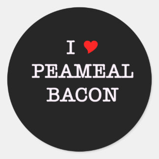 Bacon I Liebe Peameal Runder Aufkleber