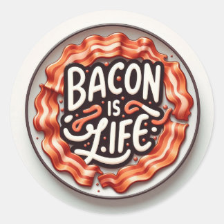 Bacon I Runder Aufkleber