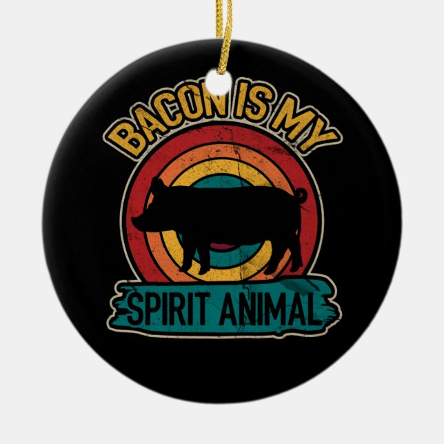Bacon ist mein Geist Tier Bacon Lover Grillen Keramik Ornament (Vorne)