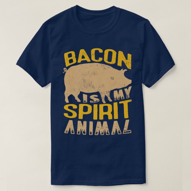 Bacon ist mein Geiststier für einen Bauer GRILLEN  T-Shirt (Design vorne)