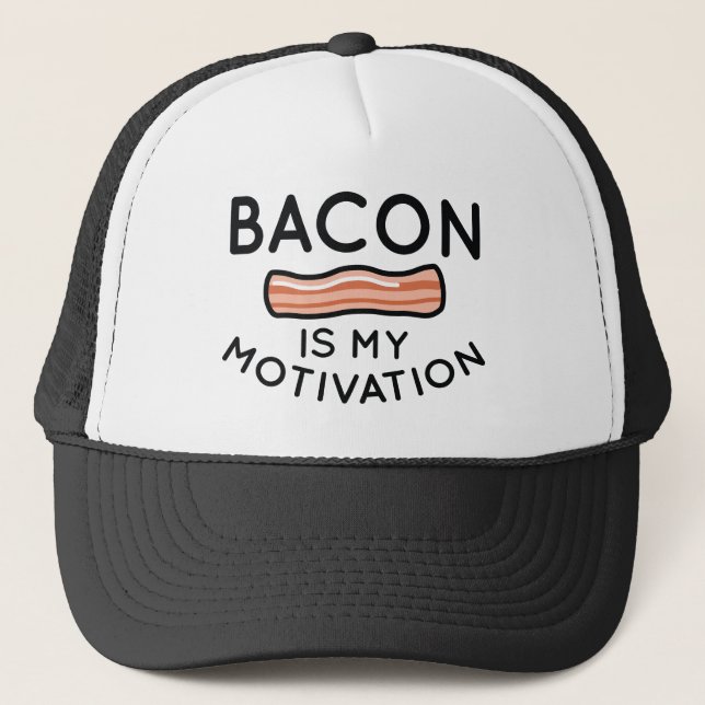 Bacon ist meine Motivation Truckerkappe (Vorderseite)