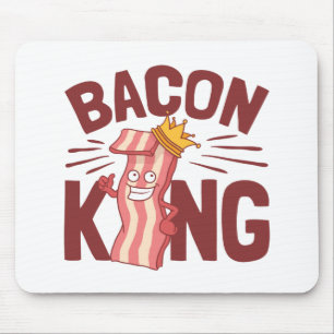 Bacon King Meat Lover Geschenke für Men Boy Mousepad