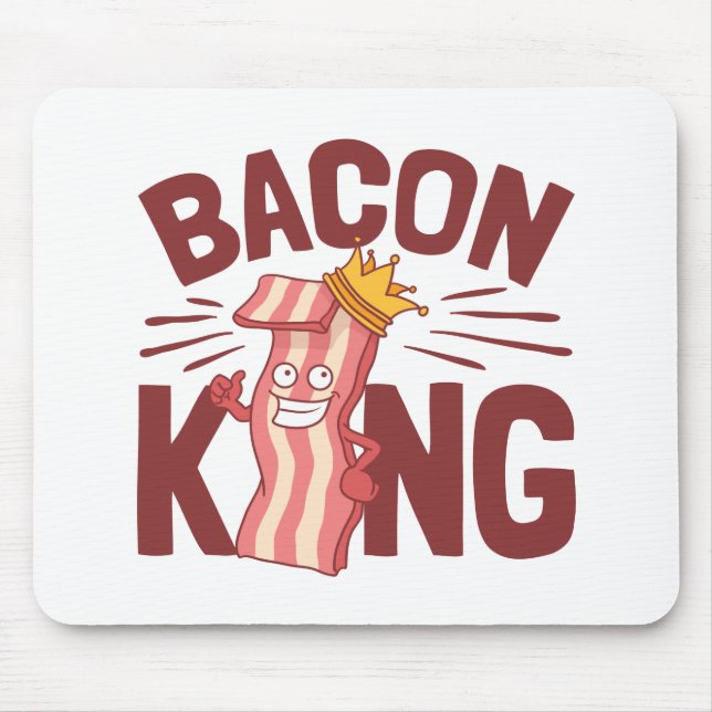Bacon King Meat Lover Geschenke für Men Boy Mousepad (Vorne)