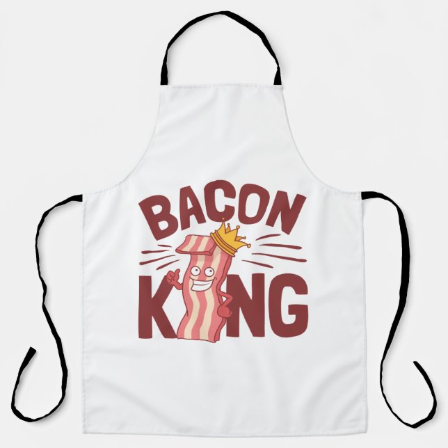 Bacon King Meat Lover Geschenke für Men Boy Schürze (Vorderseite)