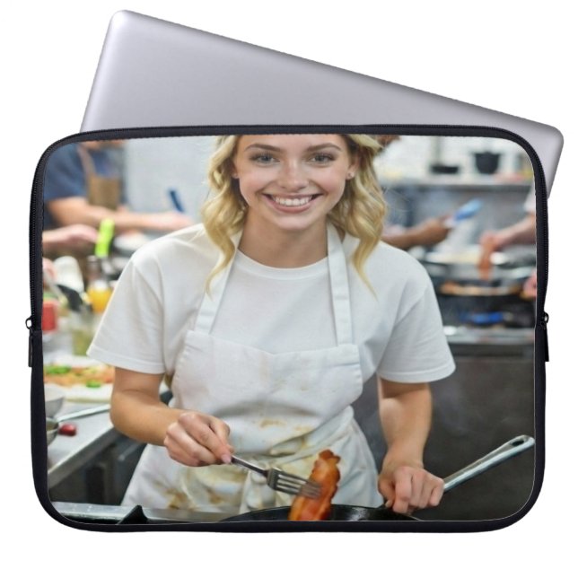 Bacon-Kochfoto anpassen Laptopschutzhülle (Vorderseite)