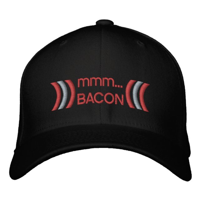 Bacon LIEBE Bestickte Baseballkappe (Vorderseite)