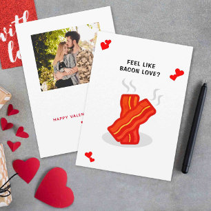 Bacon Liebe Lustiger Einfall Valentinstag Feiertagskarte
