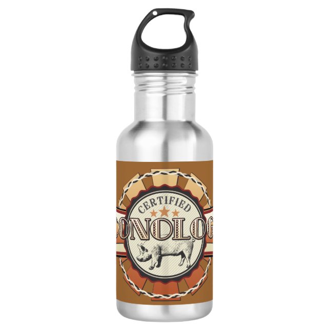 Bacon LIEBE zertifizierter Baconologe Trinkflasche (Vorderseite)