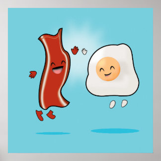 Bacon Lieben Eier Poster
