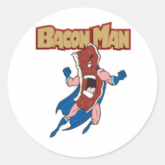 Bacon Man Runder Aufkleber