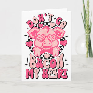 Bacon mein Herz nicht Funny Valentine Paar Männer  Karte