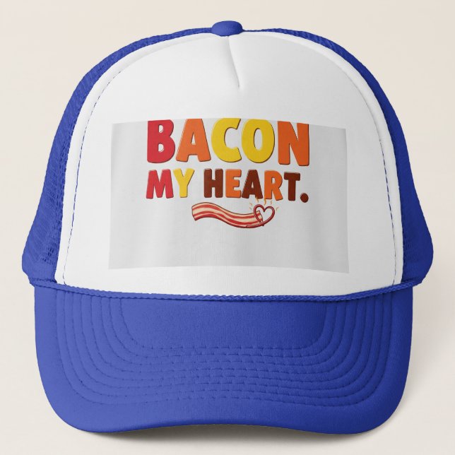 Bacon mein Herz. Truckerkappe (Vorderseite)