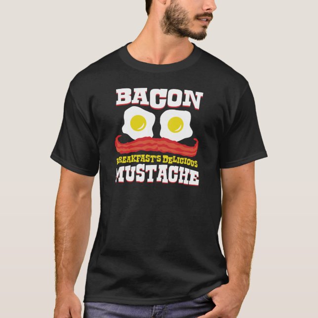 Bacon Mustache T-Shirt (Vorderseite)