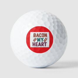 Bacon My Heart Golf Ball