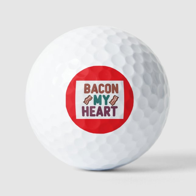 Bacon My Heart Golf Ball (Vorderseite)