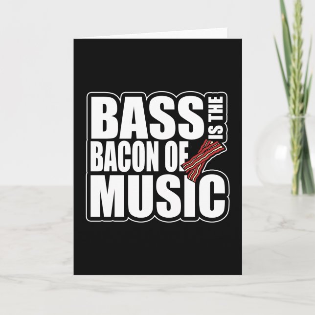 Bacon of Music Bass Gitarrist Bass Guitar Karte (Vorderseite)