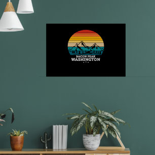BACON PEAK WASHINGTON POSTER