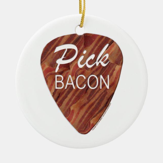 Bacon Pick Keramik Ornament (Vorne)