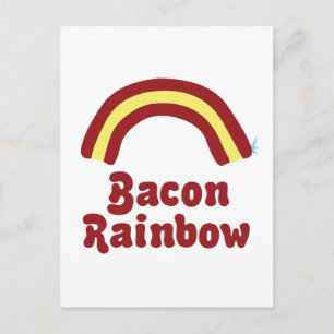 Bacon Rainbow Postkarte