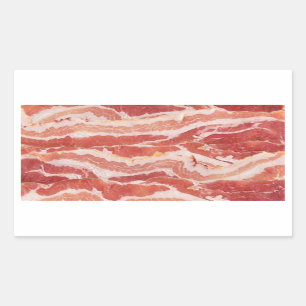 Bacon-rechteckige Stickers