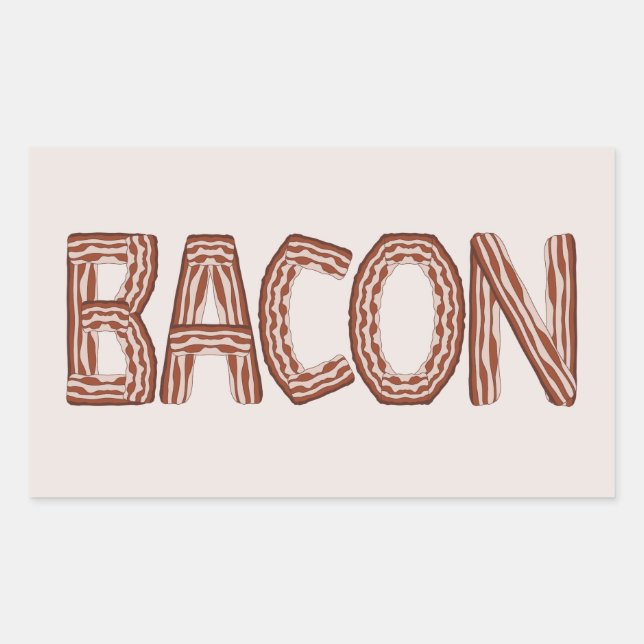 Bacon Rechteckiger Aufkleber (Vorderseite)
