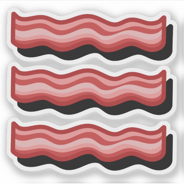 Bacon Red Fleisch Liebhaber Spaß Retro-Set Aufkleber (Vorderseite)