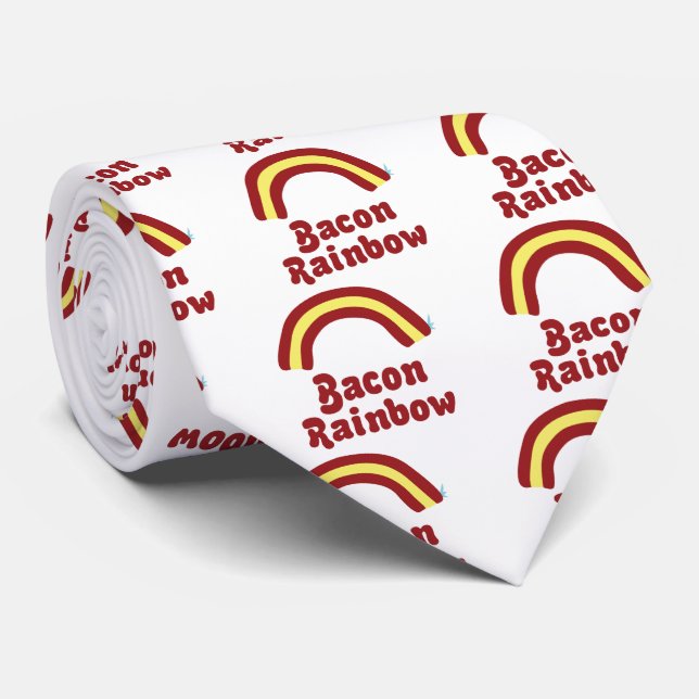 Bacon Regenbogen Krawatte (Gerollt)